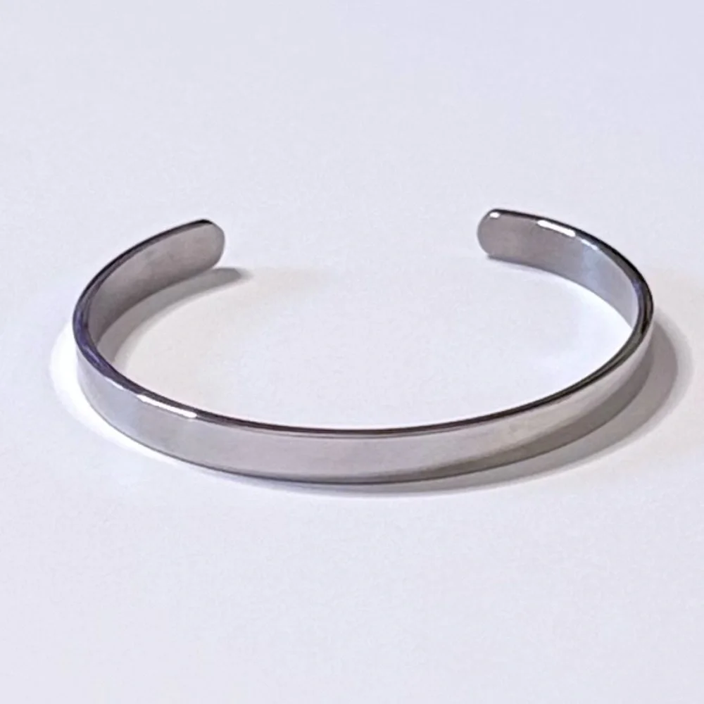BTYSUN “Be Happy. Be Bright. Be You.” Inspirational Cuff Bracelet – Silver Tone - Picture 4 of 4